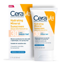 CeraVe Hydrating Mineral Sunscreen Face SPF 30 Sheer Light Tint (1.7 fl. oz.)
