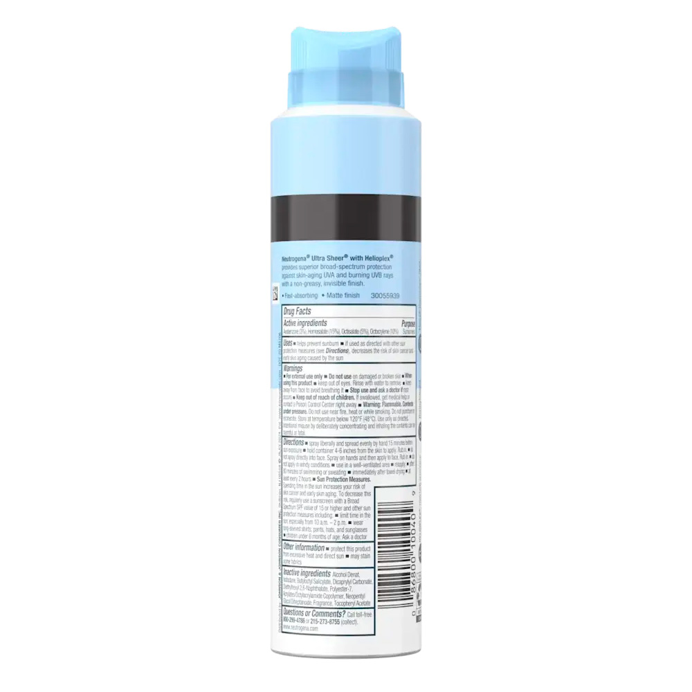 Neutrogena - Ultra Sheer Lightweight Sunscreen Spray SPF 70 (141g / 5 oz) - Imagen 4