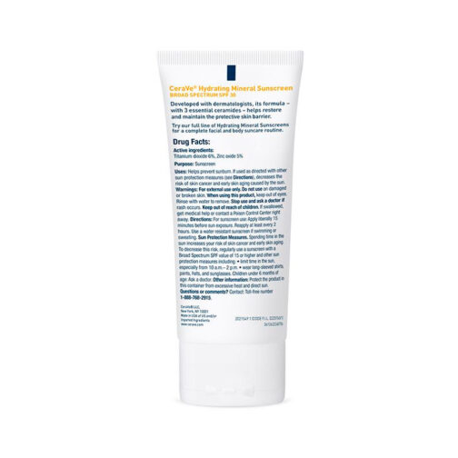 CeraVe Hydrating Mineral Sunscreen SPF 30 Face Lotion - Imagen 3