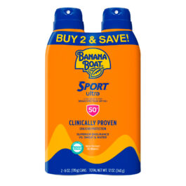 Banana Boat Sport Performance UltraMist Spray SPF 50 – Pack de 2 piezas (170g c/u)