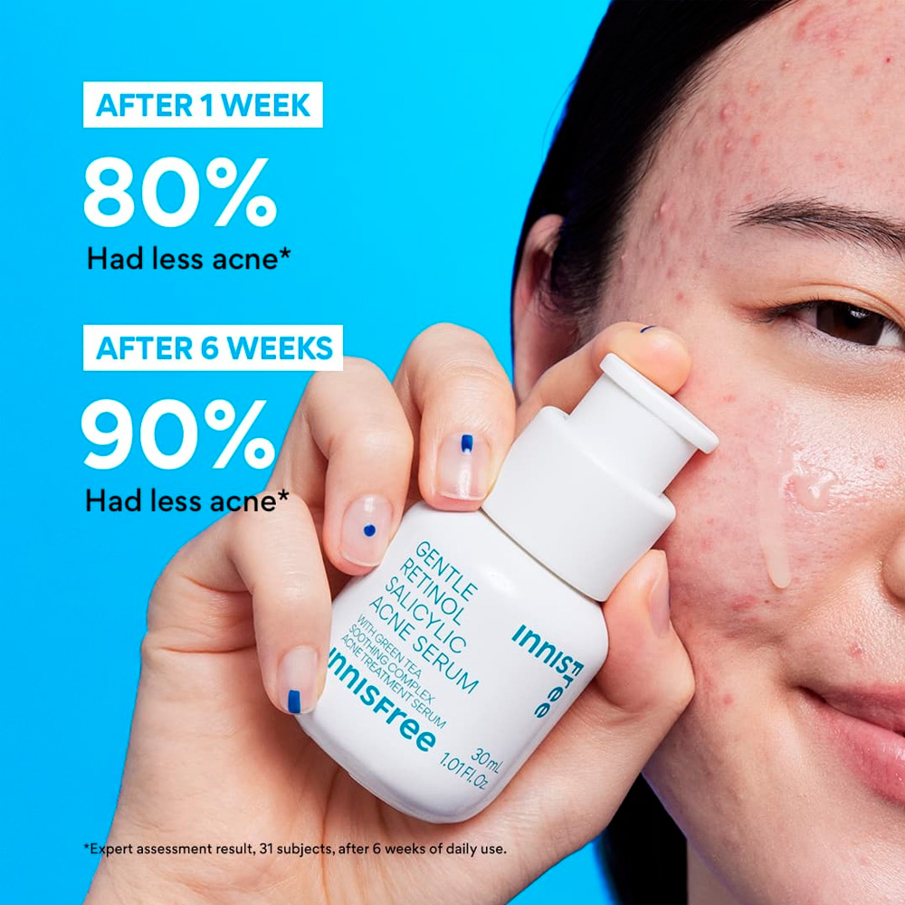Innisfree - Gentle Retinol+Salicylic Acid Acne Serum (30ml/1.01fl.oz.) - Imagen 2