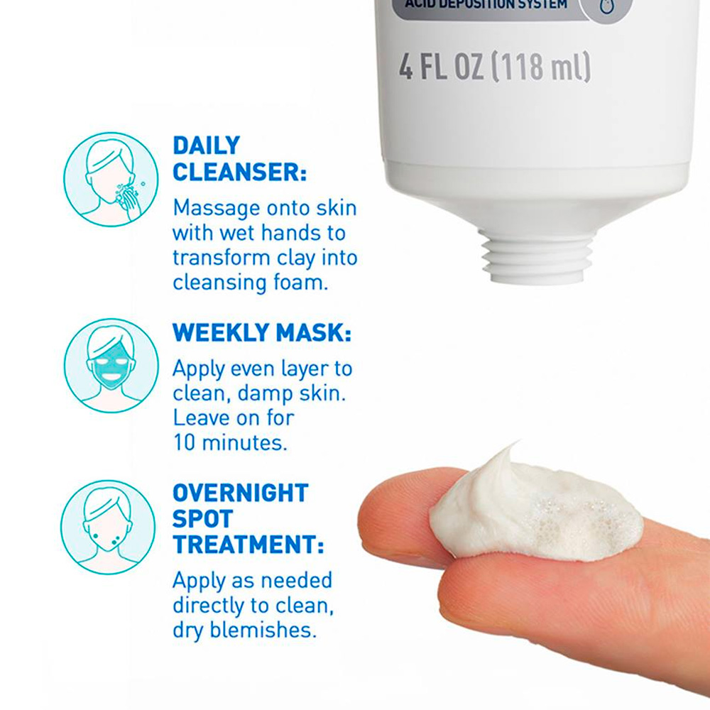 CeraVe Clay-to-Foam Cleanser (237ml/8 fl. oz.) - Imagen 3