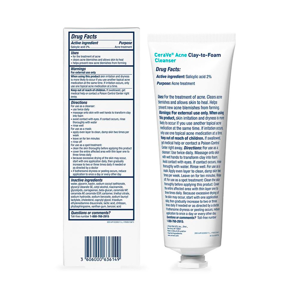 CeraVe Clay-to-Foam Cleanser (237ml/8 fl. oz.) - Imagen 4