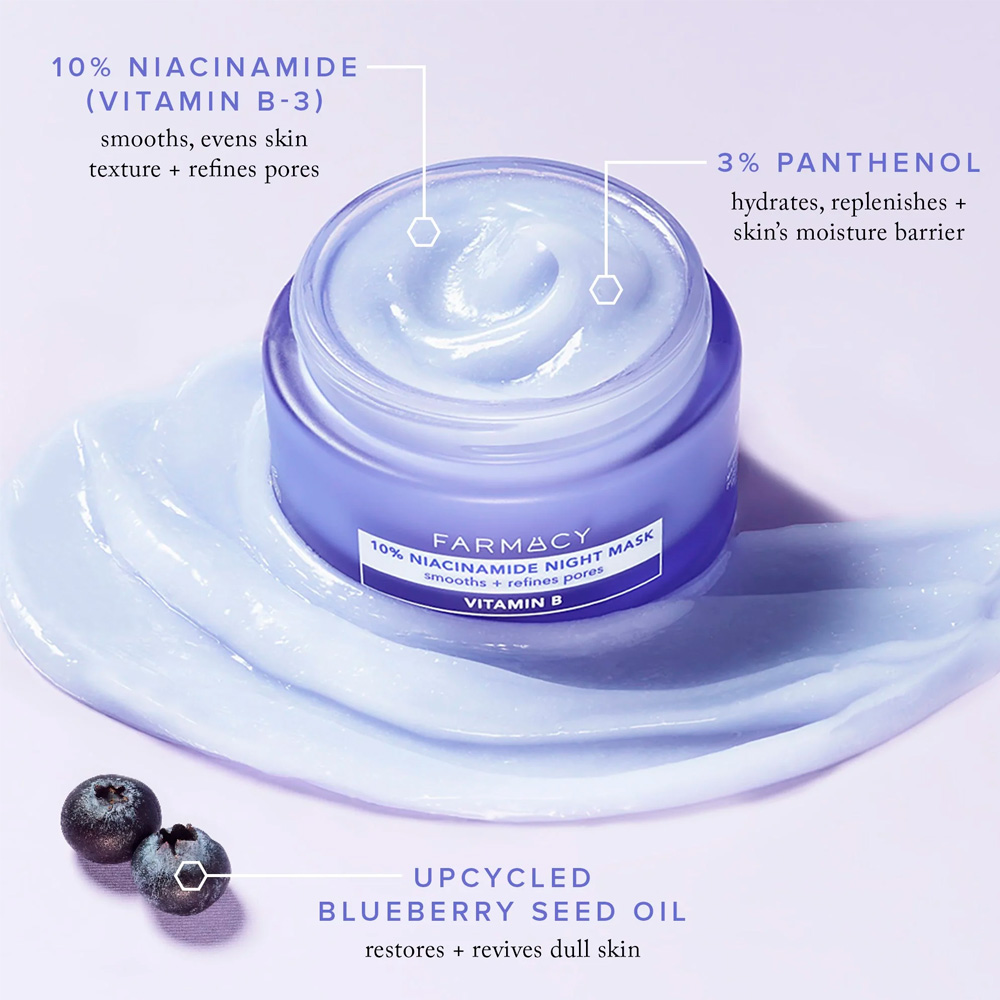 Farmacy 10% Niacinamide Night Face Mask (50ml) - Imagen 4