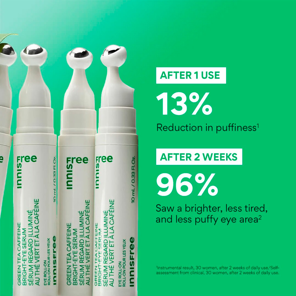 Innisfree Green Tea Caffeine Bright Eye Serum – 10ml (0.33 fl. oz.) - Imagen 3