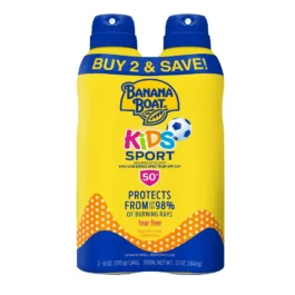 Banana Boat Kids Sunscreen Spray SPF 50 – Pack de 2 piezas (170g c/u)